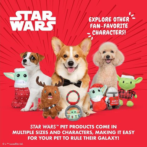 Star Wars for Pets 9" The Child Santa Plush Figure Squeak Toy | Star Wars Holiday Pet Products, Grogu Squeaky Pet Toy | Dog Chew Toy, Grogu Plush, Stuffed Toys for Dogs in Kuwait