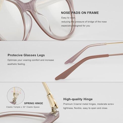 Cat Eye Reading Glasses for Women Blue Light Blocking Readers- Acetate Frame Spring Hinge in Saudi Arabia