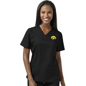 WonderWink Women's Plus Size University of Iowa V-Neck Top