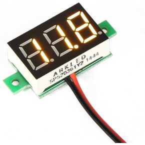 DROK Mini DC 3.00-30.0V فولت متر 0.36 بوصة أصفر LED رقمي الفولتميتر لوحة اختبار الجهد قياس 12 24 فولت مباشرة لفحص بطارية السيارة دراجة نارية in Kuwait