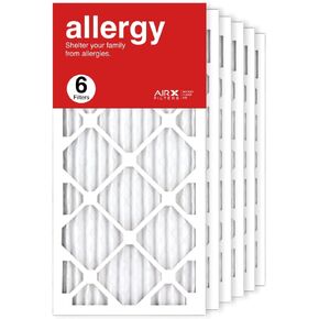 AIRx Filters 10x24x1 Air Filter MERV 11 Pleated HVAC AC Furnace Air Filter, Allergy 6-Pack, Made in the USA