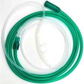 5pk High Flow Adult Oxygen Cannula w/Soft Curved Prongs & 4Ft Crush Resistant Tubing
