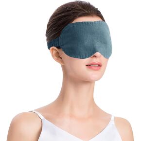 قناع العين للنوم من الكتان النقي 100% من S VICTORY SYMBOL مناسب للنوم والسفر، ناعم وخفيف الوزن، مجموعة من 3 قطع، رمادي فاتح in Kuwait