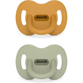 Suavinex Color Essence SX PRO Silicone Baby Pacifier 2Pk, 6-18Mths, Nude/Orange in Kuwait