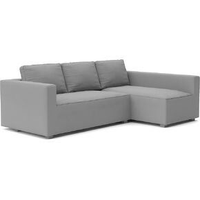 HomeTown Market The Dark Gray Manstad Cover Replacement is Custom Made Compatible with IKEA Manstad Sofa Bed, Or Sectional, Or Corner Slipcover. (Sofa Left Arm Longer)