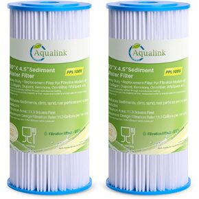 10" x 4.5" Whole House Pleated Sediment Filter for Well Water, Replacement Cartridge for GE FXHSC, Culligan R50-BBSA, Pentek R50-BB, DuPont WFHDC3001, American Plumber W50PEHD, GXWH40L