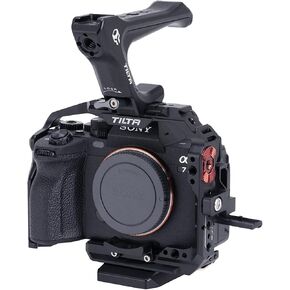 Tilta Camera Cage for/Compatible with Sony a7 IV Pro Kit – Full Camera Cage, Compact Top Handle, Side Power Handle w/Run/Stop & R/S Cable, HDMI Clamp & Cable | TA-T30-B-B | Black in Kuwait