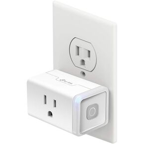Kasa Smart Plug by TP-Link, Smart Home Wi-Fi Outlet Works with Alexa, Echo, Google Home & IFTTT, No Hub Required, Remote Control, 15 Amp, UL Certified, 1-Pack(HS103) , WHITE