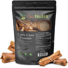 Go Nutra - Cat’s Claw Powder, Pure Cats Claw Herbal Supplement Wildly Harvested from Peru, All Natural Una de Gato for Water, Tea, Juice, and More, Non-GMO, Gluten-Free, Vegan, 1lb