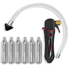 BRODYS Drain Gun - AC Drain Line Cleaner Device, with a flexible hose to Clear all HVAC Clogs, (Comes with 6 Unthreaded CO2 Cartridges, AC Cleaner Blaster Opener Kit