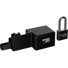 Padlock Guard, Hardened Steel, Blk, 10"L