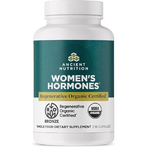 Ancient Nutrition Regenerative Organic Certified Focused Brain Capsules, Made with Ginkgo Leaf, Lion's Mane to Help Reduce Stress, Gluten Free, Paleo and Keto Friendly, 90 Count