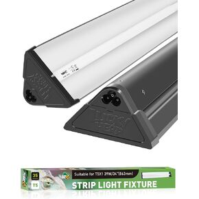 LUCKY HERP T8 Reptile Light Fixture Combo Kit 15W (New Upgrade), UVB Reptile Light Fixture with Desert UVB 10.0 Fluorescent Tube, UVA UVB Reptile Light for Amphibian, Lizard, Bearded Dragon, Tortoise in Kuwait