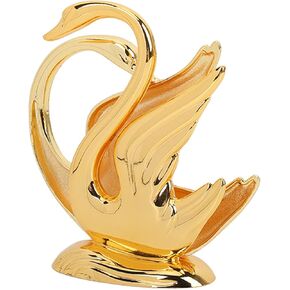 Fdit Swan Napkin Holder Present Metal Tissue Clip Exquisite Glossy Alloy Storage European Elegant Golden European Fashion Chalk