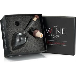 Italian Wine Aerator Decanter, Aerator Pourer, Red & White In Bottle Aerators, Makes Your Wines Taste Better, Italian Design Decanter, Whiskey & Spirits Gifts, 2x5 Inches Areadivino Aerator Clear