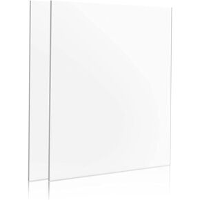 Handicrafts Home Broken Glass Replacement Sheets for Picture Photo Frames - 2.0 mm Thick Ultra-Transparent - Works for Perspex Acrylic Sheets DIY Project (2, 5x7 inches)