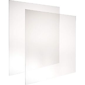 Ultra-Transparent UV Resistant Frame Grade Acrylic Plexiglass Clear Sheet Picture Frame Replacement 8x10 Inches 0.0625"(1/16") Pack of 2 Pcs