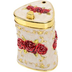 Box European Toothpick Holder Vintage Retro Toothpick Container Press Flower Toothpick Holder Desk Topper Flower Design Toothpick Jar Plastic White European Style Storage Tank