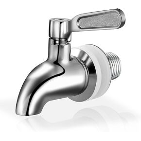 Kyraton Beverage Dispenser Replacement Spigot No Leakage, Stainless Steel Water Dispenser Replacement Faucet Polished Finished, Easy to Install and Durable