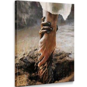 Jesus Canvas Wall Art The Hand Of God Paintings Jesus Christ Salvation Posters Bible Pictures Print For Living Room Office Church 12x16in Unframed