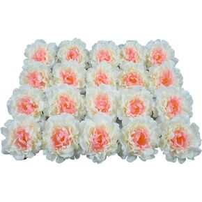 20pcs 5" Artificial Flower Peonies, Silk Peonies with 6" Stems, Flowers Suitable for Wedding Bouquets, Home Party Decoration (Wine Red)