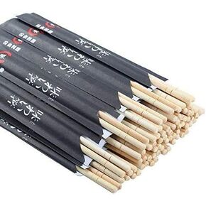 Disposable Chopsticks Pack of 40 Pair, 9" Japanese Style Sleeved Sushi Chopsticks by Gmark GM1038A