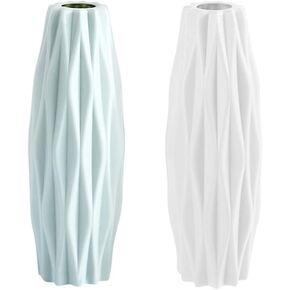 SUPVOX Flower Vases White Decorative Modern Floral Plastic Vase for Home Decor Living Room Centerpieces and Events Ornamnet
