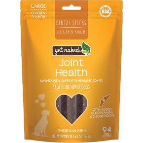 Get Naked Grain Free 1 Pouch 6.2 Oz Joint Health Dental Chew Sticks, Small