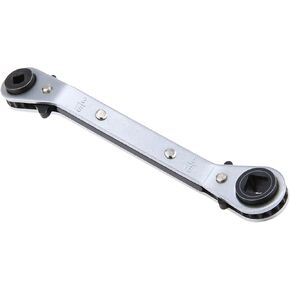 gohantee Refrigeration Ratchet Wrench 4 Different Sizes - 1/4 x 3/16 Square x 3/8 x 5/16 Square Air Conditioning Ratcheting Service Wrench