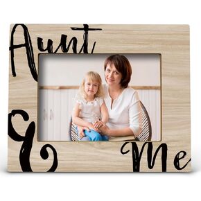 FONDCANYON Aunt Picture Frame - Auntie Picture Frame, Aunt Picture Frame from Niece Nephew, Mothers Day Gifts for Aunt Auntie, Aunt Gifts from Nephew Niece, Aunt and Me Photo Frame(5x7 Inch Photo)