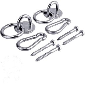 Hammock Hanging Kit, Load Capacity 1400 lb, Stainless Steel Hammock Hook Carabiner Set for Yoga Hammock Swing Chair Indoor Outdoor Relaxation