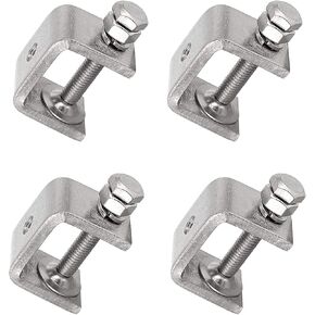 4Pieces 304 Stainless Steel C-Clamp Heavy Duty C-clamp Woodworking Welding Building Household Tiger Clamp G-Clamp