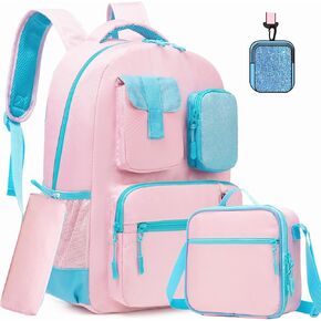 ZBAOGTW Cute Backpack for Girls Aesthetic Backpack School Backpack for Girls Backpack with Lunch Box Back to School Supplies