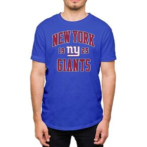 Hybrid Sports NFL - New York Giants - Established - Men's and Women's Short Sleeve T-Shirt - Size Large - New York Giants - Royal Blue