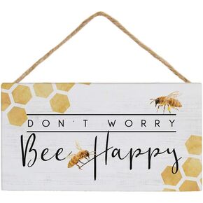 Simply Said, INC Small Talk Bee Sign - Home is Where Your Honey is - 5.25 x 5.25 inch Wood Sign - Honey Bee Decor - Gift for Bee Lovers - Made in USA - STS1295