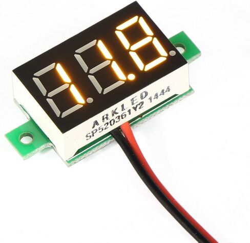 DROK Mini DC 3.00-30.0V فولت متر 0.36 بوصة أصفر LED رقمي الفولتميتر لوحة اختبار الجهد قياس 12 24 فولت مباشرة لفحص بطارية السيارة دراجة نارية in Kuwait