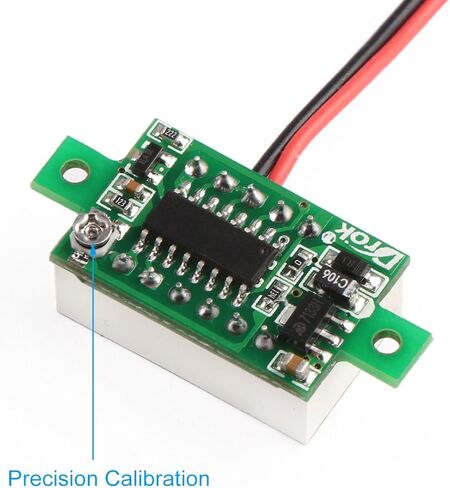 DROK Mini DC 3.00-30.0V فولت متر 0.36 بوصة أصفر LED رقمي الفولتميتر لوحة اختبار الجهد قياس 12 24 فولت مباشرة لفحص بطارية السيارة دراجة نارية in Kuwait