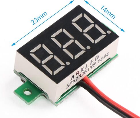 DROK Mini DC 3.00-30.0V فولت متر 0.36 بوصة أصفر LED رقمي الفولتميتر لوحة اختبار الجهد قياس 12 24 فولت مباشرة لفحص بطارية السيارة دراجة نارية in Kuwait