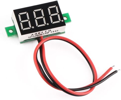 DROK Mini DC 3.00-30.0V فولت متر 0.36 بوصة أصفر LED رقمي الفولتميتر لوحة اختبار الجهد قياس 12 24 فولت مباشرة لفحص بطارية السيارة دراجة نارية in Kuwait