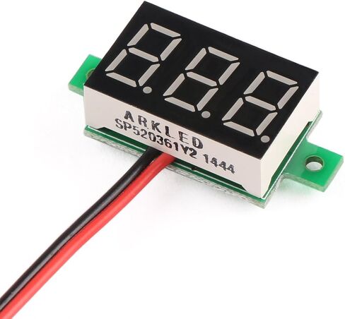 DROK Mini DC 3.00-30.0V فولت متر 0.36 بوصة أصفر LED رقمي الفولتميتر لوحة اختبار الجهد قياس 12 24 فولت مباشرة لفحص بطارية السيارة دراجة نارية in Kuwait