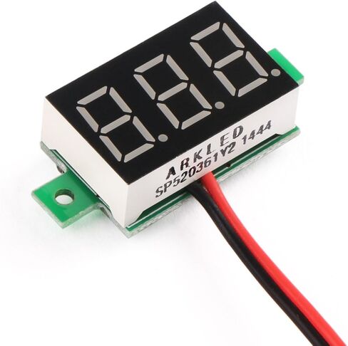 DROK Mini DC 3.00-30.0V فولت متر 0.36 بوصة أصفر LED رقمي الفولتميتر لوحة اختبار الجهد قياس 12 24 فولت مباشرة لفحص بطارية السيارة دراجة نارية in Kuwait