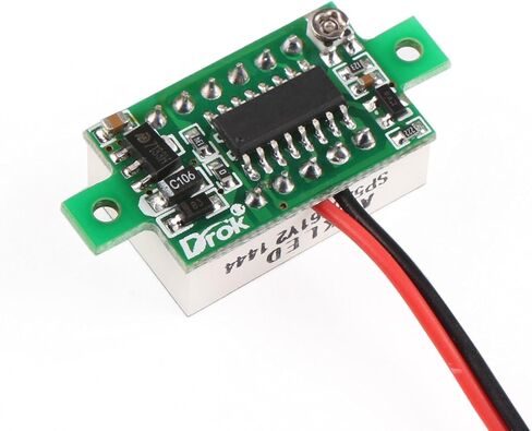 DROK Mini DC 3.00-30.0V فولت متر 0.36 بوصة أصفر LED رقمي الفولتميتر لوحة اختبار الجهد قياس 12 24 فولت مباشرة لفحص بطارية السيارة دراجة نارية in Kuwait