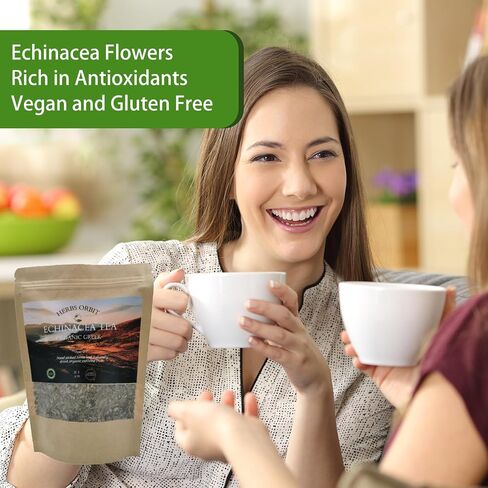 Echinacea Tea Organic Loose Leaf Echinacea Flowers Dried Organic Boosting Herbal Infusion for Kids and Adults Greek Herbs 3 oz in Saudi Arabia