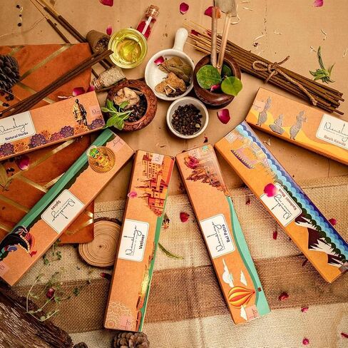 Nirmalaya Bel Patra Incense Sticks Agarbatti | Organic Incense Sticks | 100% Natural and Charcoal Free Agarbatti Sticks for Room (40 Sticks in a Pack) Floral Fragrance in Kuwait