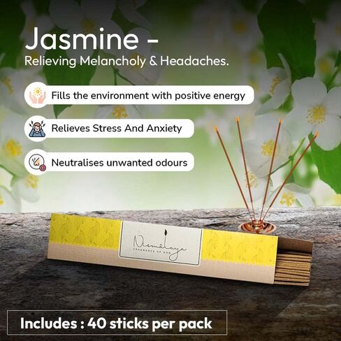 Nirmalaya Bel Patra Incense Sticks Agarbatti | Organic Incense Sticks | 100% Natural and Charcoal Free Agarbatti Sticks for Room (40 Sticks in a Pack) Floral Fragrance in Kuwait