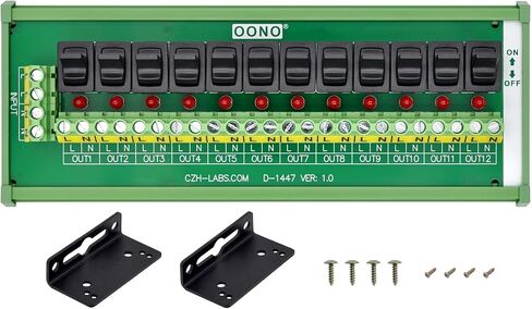 جدار جبل 12 قناة مجداف الروك التبديل التيار المتناوب 115 فولت 230 فولت وحدة توزيع الطاقة قطاع in Kuwait