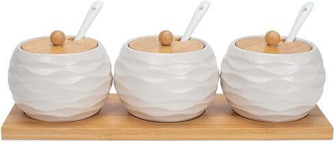 مجموعة حاوية وصينية توابل حجرية مستديرة سوداء من Nat & Jules سعة 9 أونصة in Kuwait