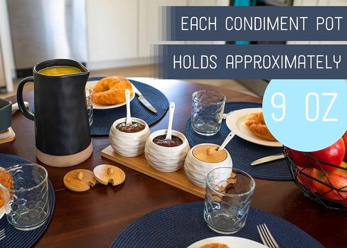 مجموعة حاوية وصينية توابل حجرية مستديرة سوداء من Nat & Jules سعة 9 أونصة in Kuwait