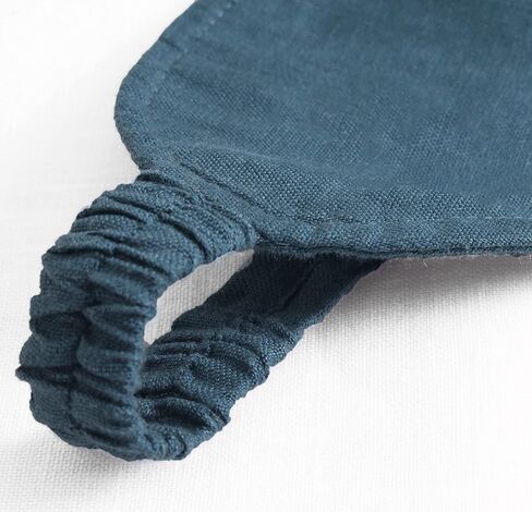 قناع العين للنوم من الكتان النقي 100% من S VICTORY SYMBOL مناسب للنوم والسفر، ناعم وخفيف الوزن، مجموعة من 3 قطع، رمادي فاتح in Kuwait