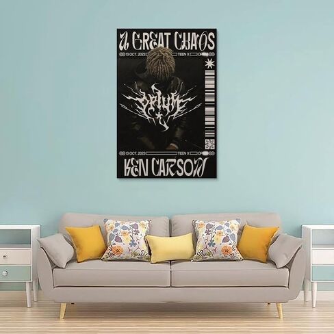 AEROSX Ken Poster Carson Music Rapper Vintage Cover Canvas Art Poster And Wall Art Hanging Decor for Modern Family Corridor Posters 12x18inch(30x45cm) in Saudi Arabia